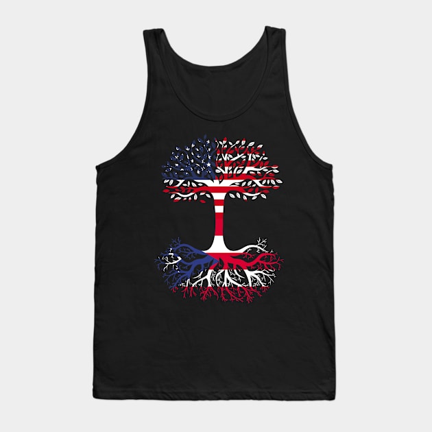 American Grown Puerto Rico Roots Puerto Rico Flag Tank Top by BramCrye